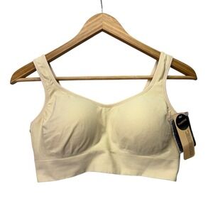 Truekind Womens Bra Medium Nude Beige Enhanced Comfort Wireless Shaper Extender